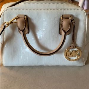 Michael Kors patent leather satchel bag